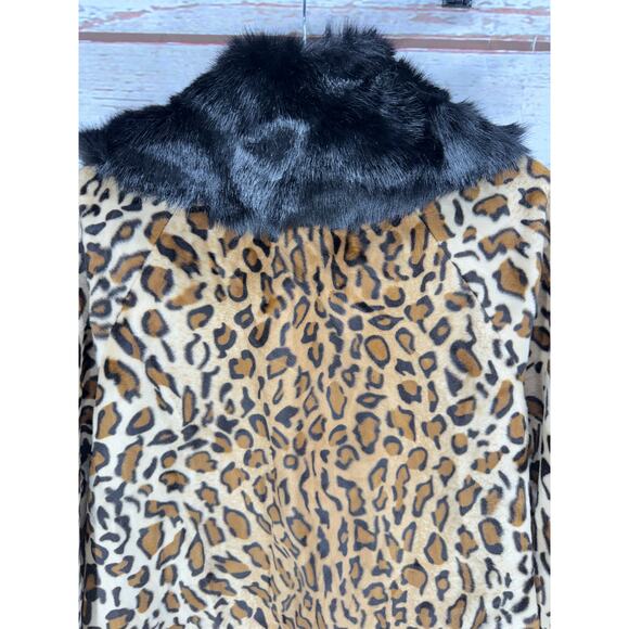 Velvet by Graham & Spencer Leopard Print Faux Fur Coat Jacket Size XS - Picture 15 of 15